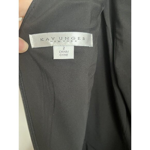 Kay Unger Peony metallic jacquard Jackie Midi Dress Size 2 - Picture 11 of 12